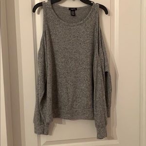 grey rue 21 cold shoulder long sleeve top
